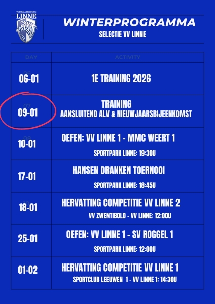 winterprogramma vv Linne