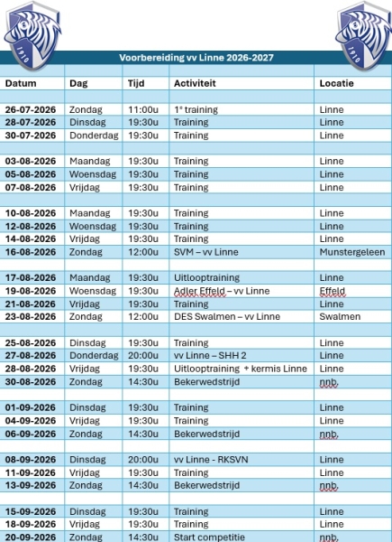 voorbereiding