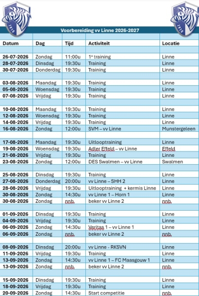 voorbereiding